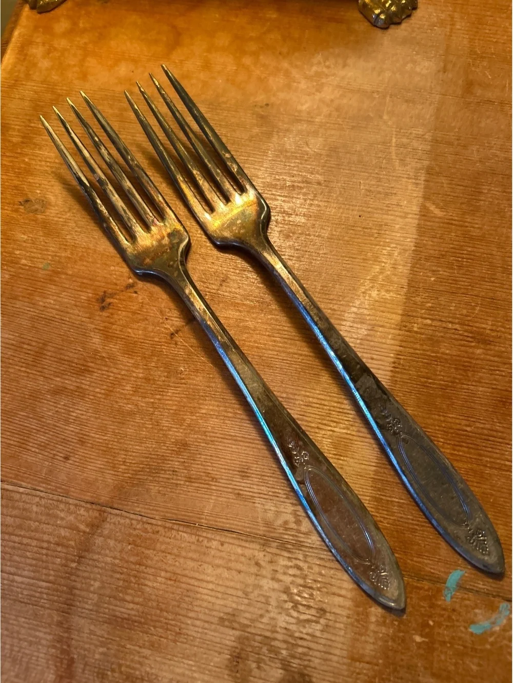 Vintage Community Plate Silver Tone Forks Set of 2